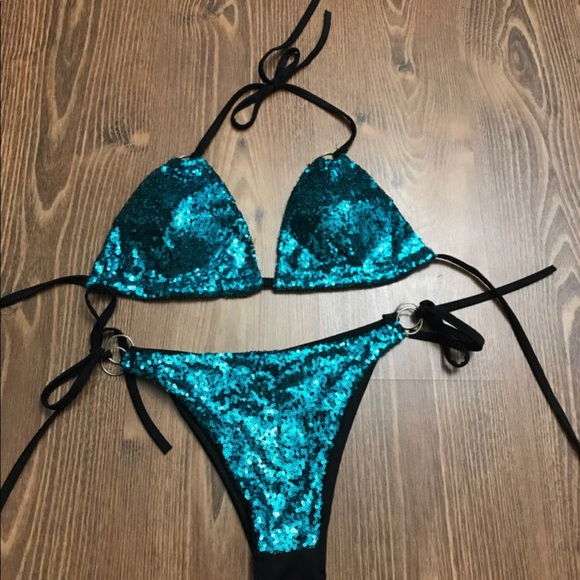 💙Last one💙Push up Sequin Bikini - Picture 3 of 4